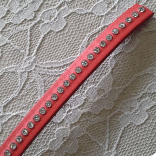 Leather B-Corail 10 mm Swarovski Strass per 20 cm