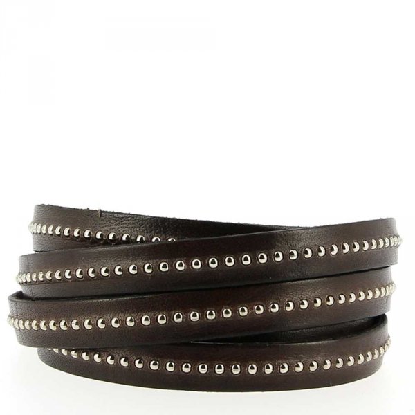 Leather Ball T-Moro 10 mm with nickel free ball chain per 20 cm