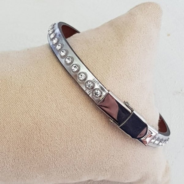 Leather Mirror Pink Metal 06 mm Swarovski Strass by 20 cm