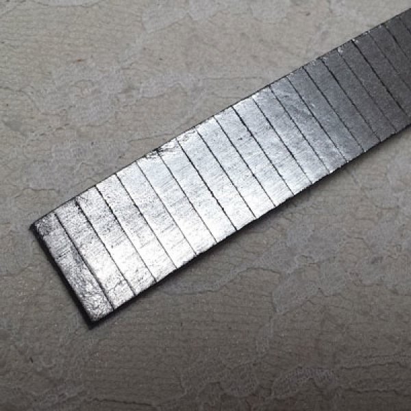 Leather Rectangle Silver 20 mm by 20 cm