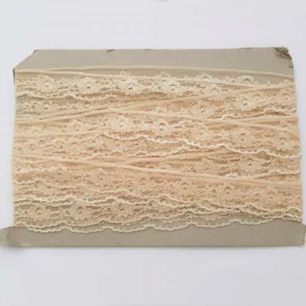 Dentelle Style Tulle Saumon Fleur 20 mm N&deg;01