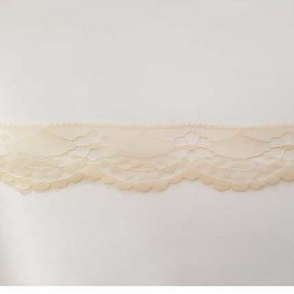 Dentelle Style Tulle Ecru 35 mm N&deg;01