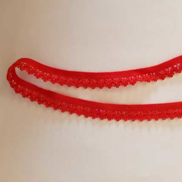 Elastique Fantaisie Rouge 13 mm N&deg;01