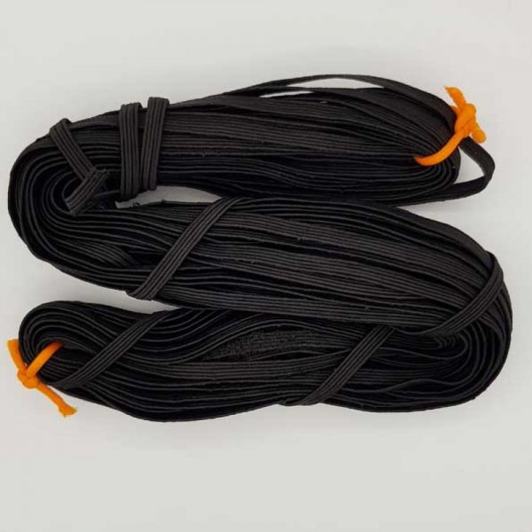 Elastic flat mask 5 mm black n&deg;03 x 16 meters