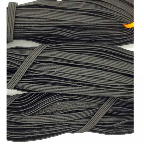 Elastic flat mask 5 mm black n&deg;03 x 16 meters