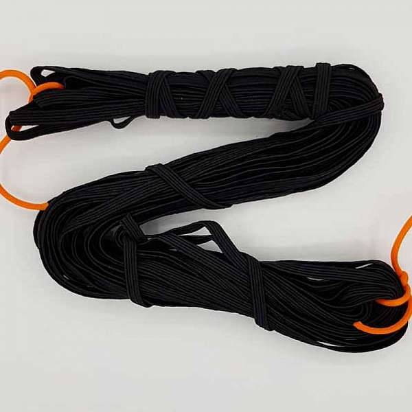 Flat mask elastic 5 mm black n&deg;03 x 13 meters