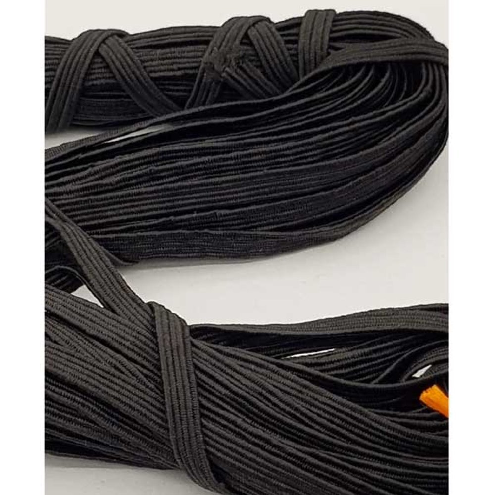 Flat mask elastic 5 mm black n°03 x 13 meters