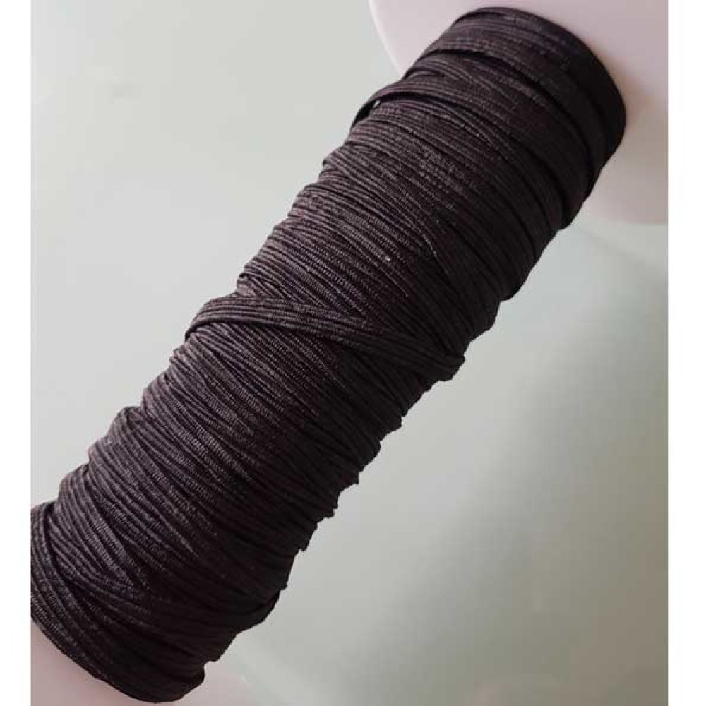 Elastic flat mask 5 mm black n°03 per meter
