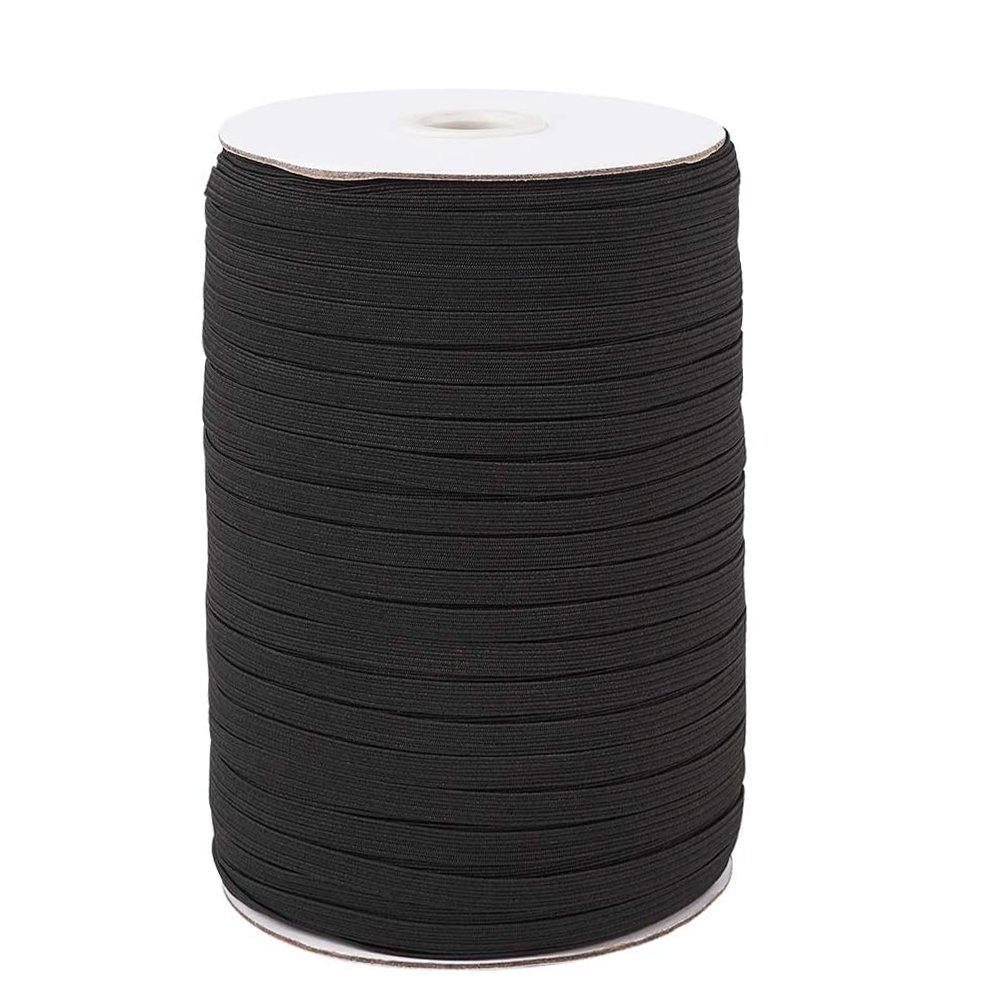 Flat mask elastic 5 mm Black to 10 cm