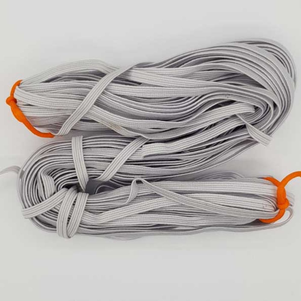 Elastic flat mask 5 mm white N°03 x 18.5 meters