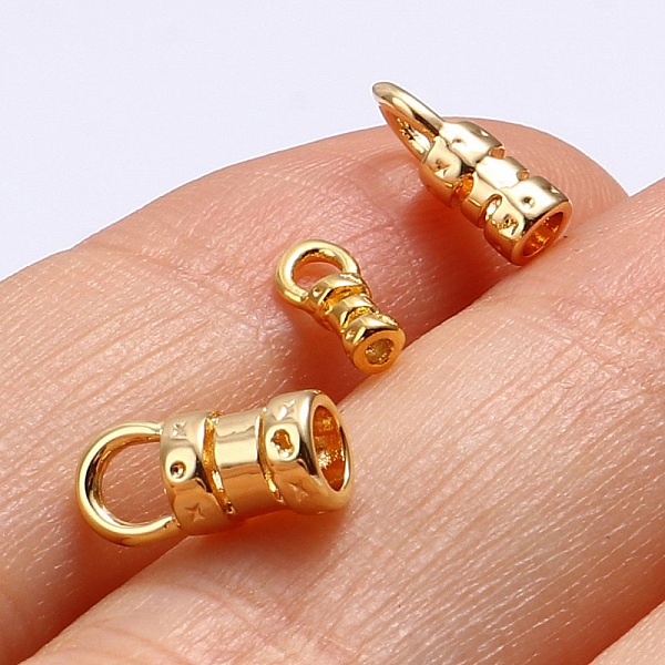 Embout Pour Cordon 9 x 4 mm Plaqu&eacute; Or 18K