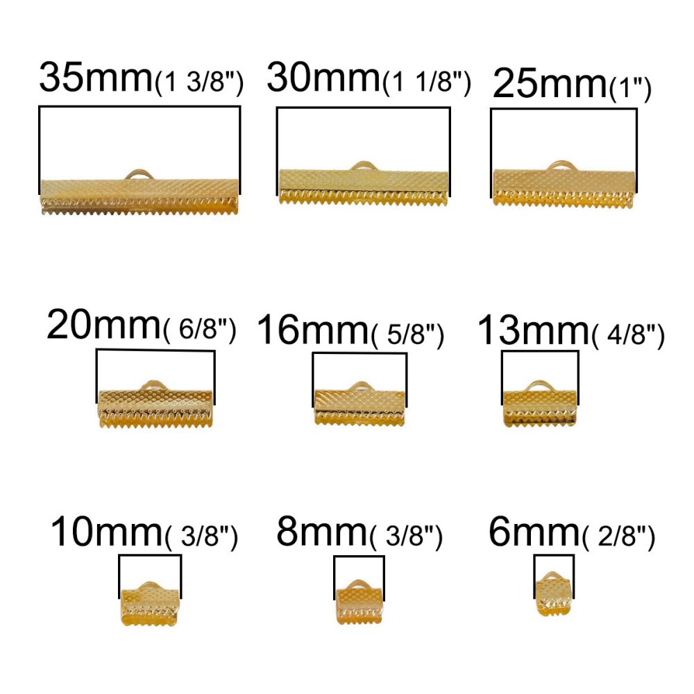Cord Claw End 30 x 08 mm Gold