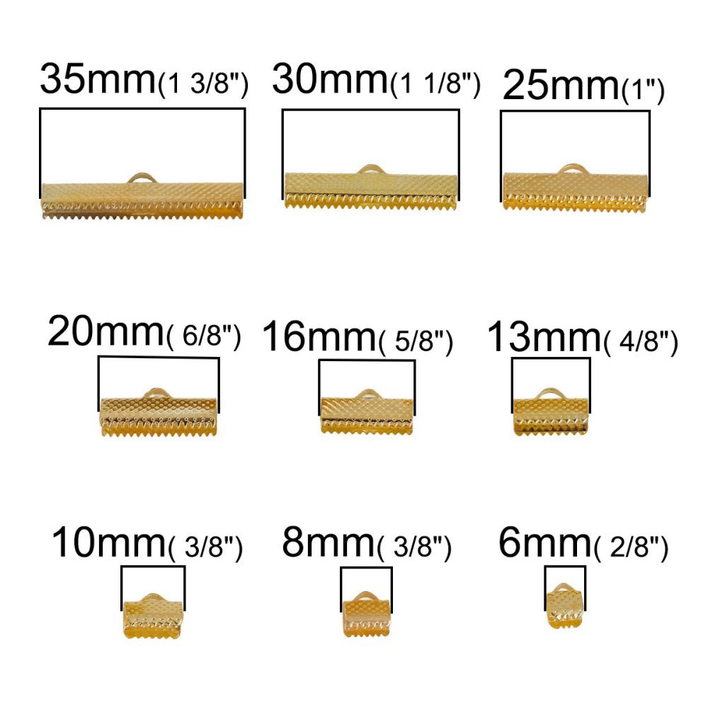 Cord Claw End 30 x 08 mm Gold