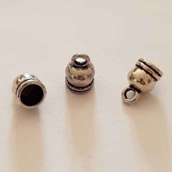 Embout &agrave; coller N&deg;05-1 Argent 7 x 8 mm