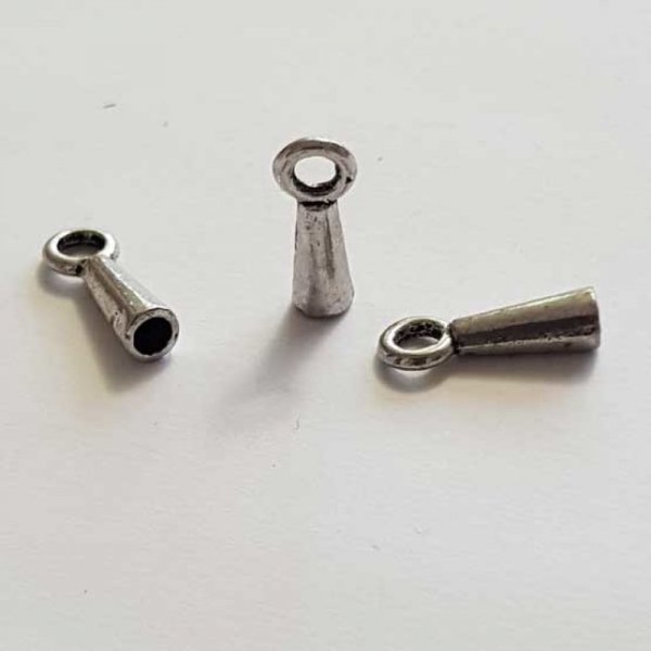 Embout &agrave; coller N&deg;22 Argent 14 x 4 mm