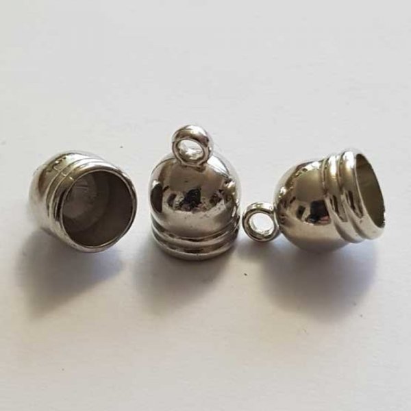 Embout &agrave; coller N&deg;24 Argent 14 x 10 mm