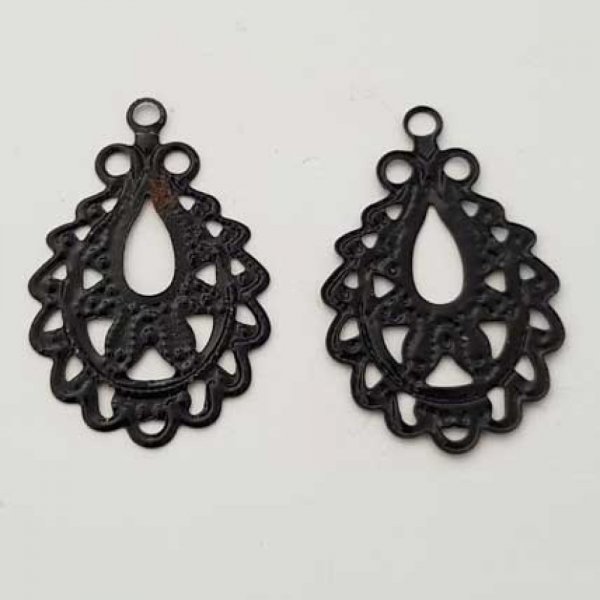 Estampe N&deg;02 Goutte Noir 27 x 22 mm