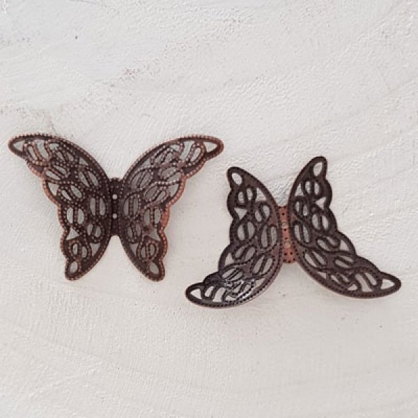 Copper butterfly filigree stamp N&deg;04