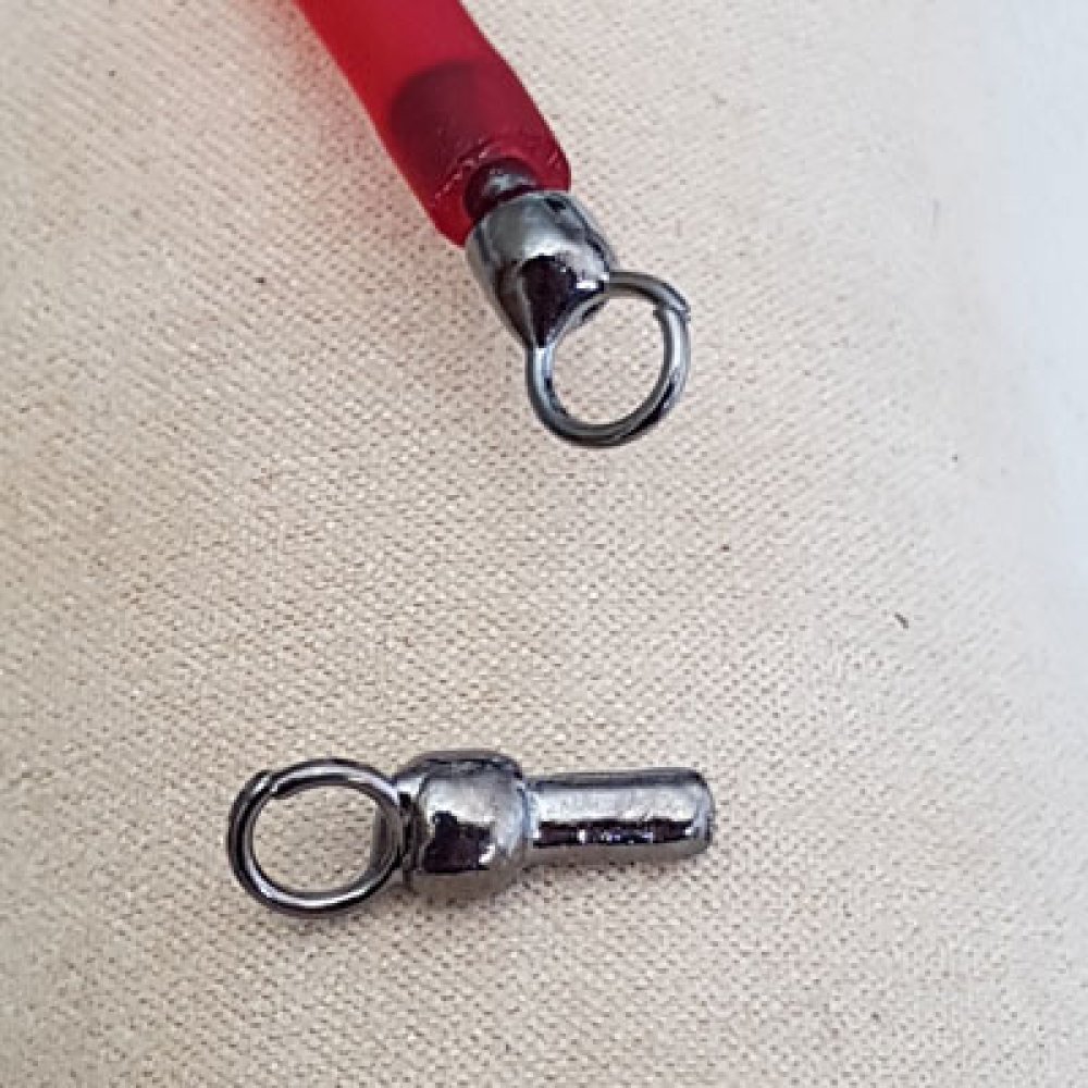 Metal Gun Clasp for Hollow Pvc Cord 5 mm