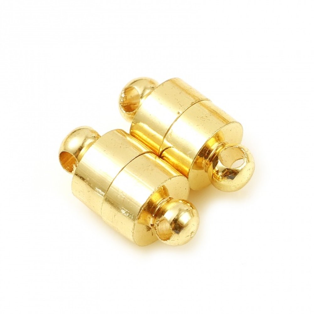 Magnetic Clasp Column 12 x 6 mm 18K Real Gold Plated