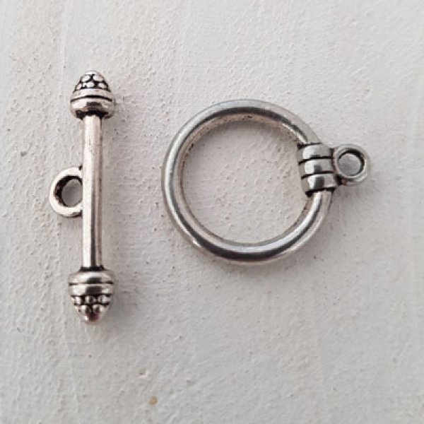 Fermoir Toggle Motif Rond Argent N&deg;21