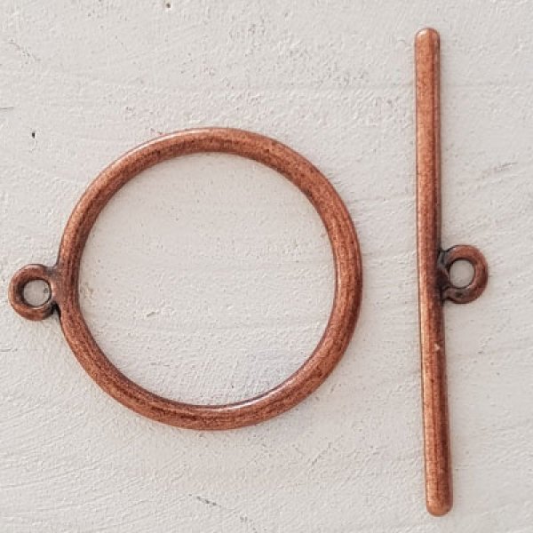 Toggle Clasp Round Pattern Bronze N&deg;23