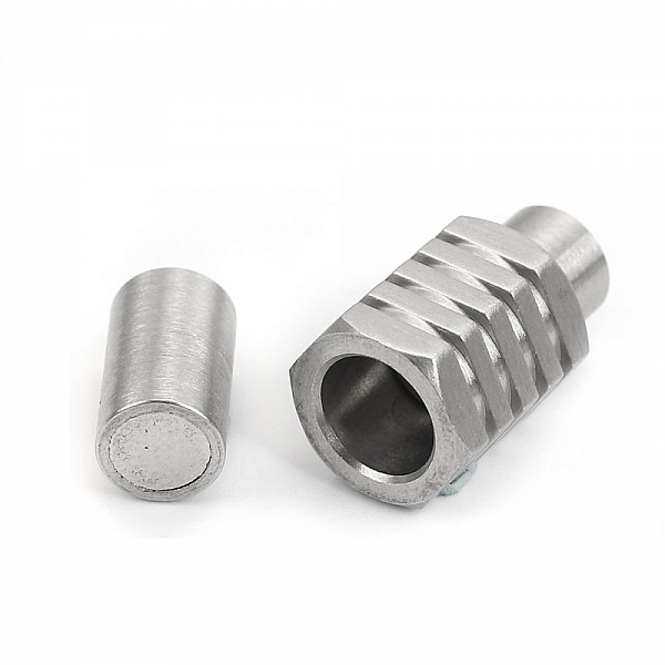 Stainless steel magnetic clasp 05 mm Silver N&deg;01