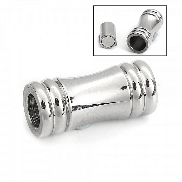 Stainless steel magnetic clasp 05 mm Silver N&deg;02