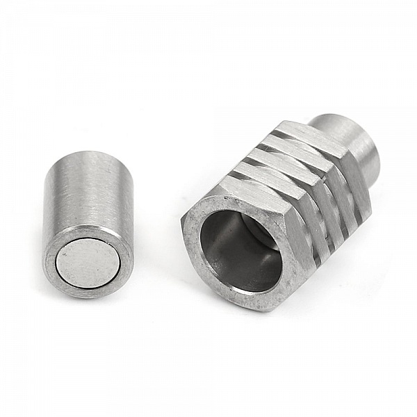 Stainless steel magnetic clasp 06 mm Silver N&deg;01