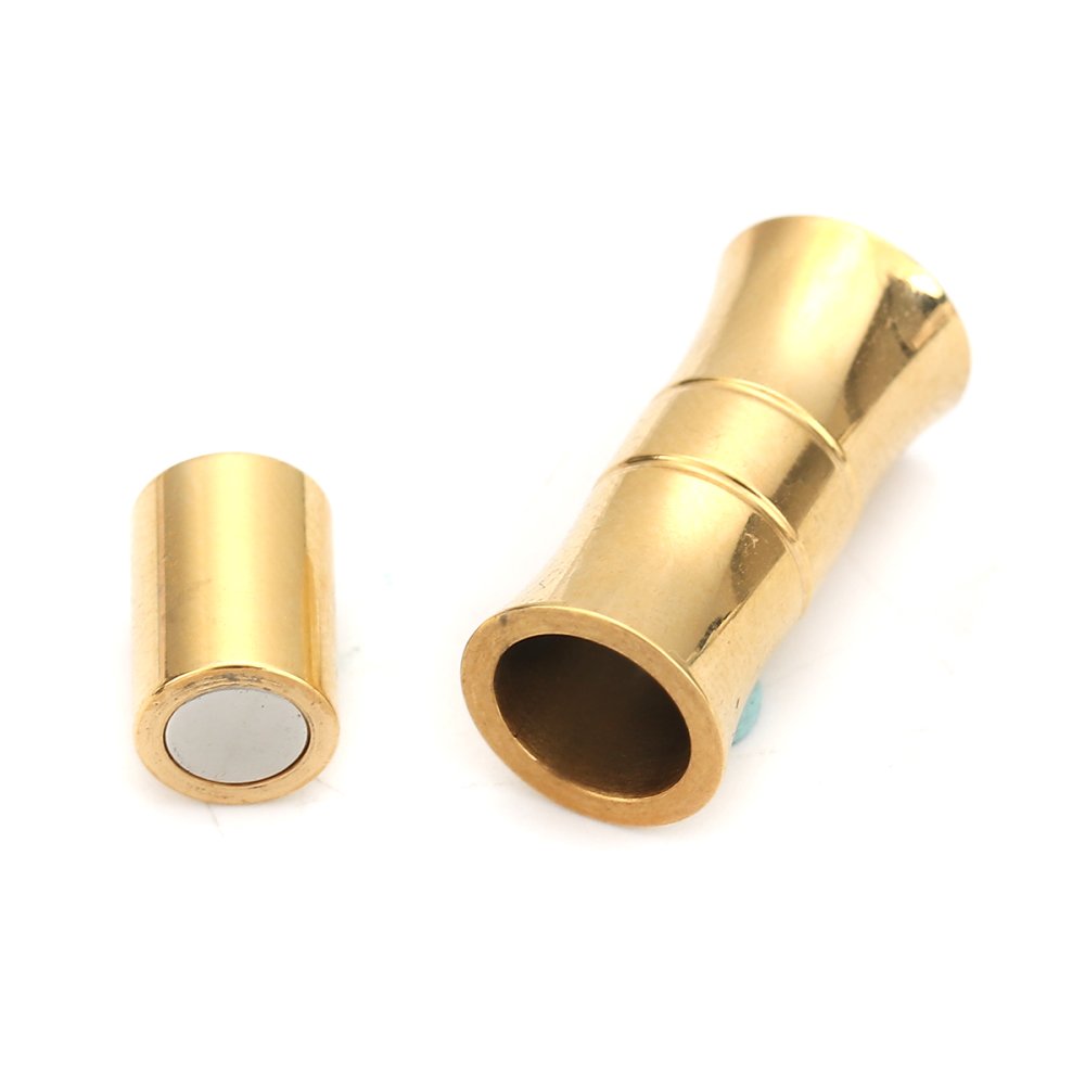 Magnetic clasp Stainless steel 06 mm Gold N°06