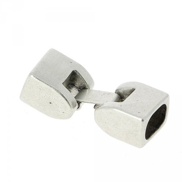 Zamak hook clasp for leather 10 mm Regaliz