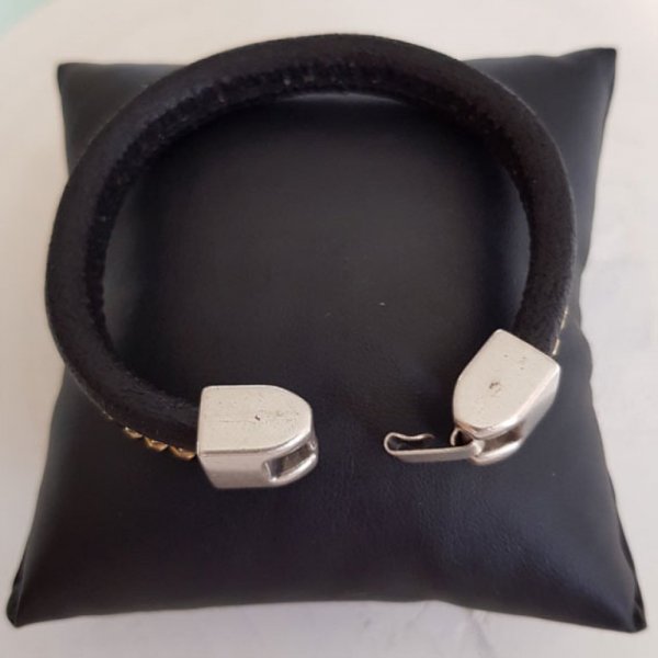 Zamak hook clasp for leather 10 mm Regaliz