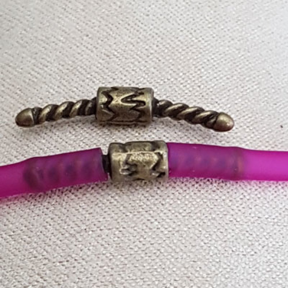 Hollow Pvc cord clasp 3 mm