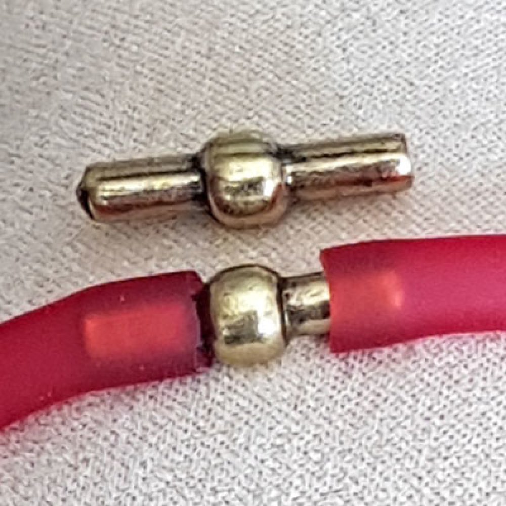 Hollow Pvc cord clasp 5 mm