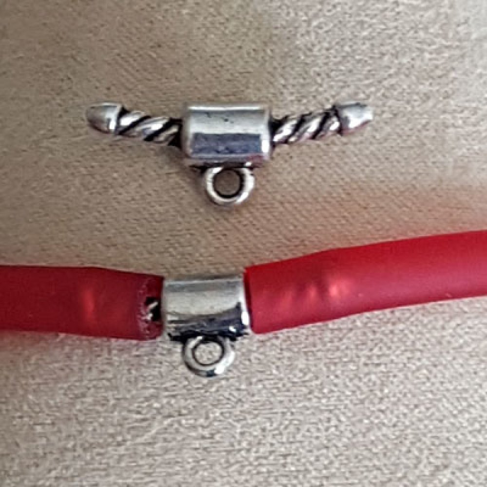 Hollow Pvc cord clasp 5 mm