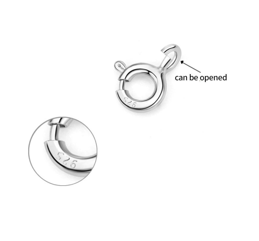 Round spring clasp Silver 925 N°01