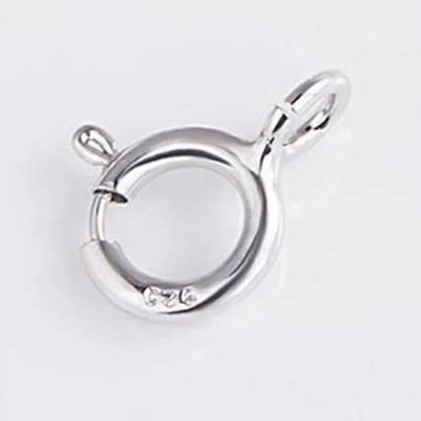 Round spring clasp Silver 925 N&deg;02