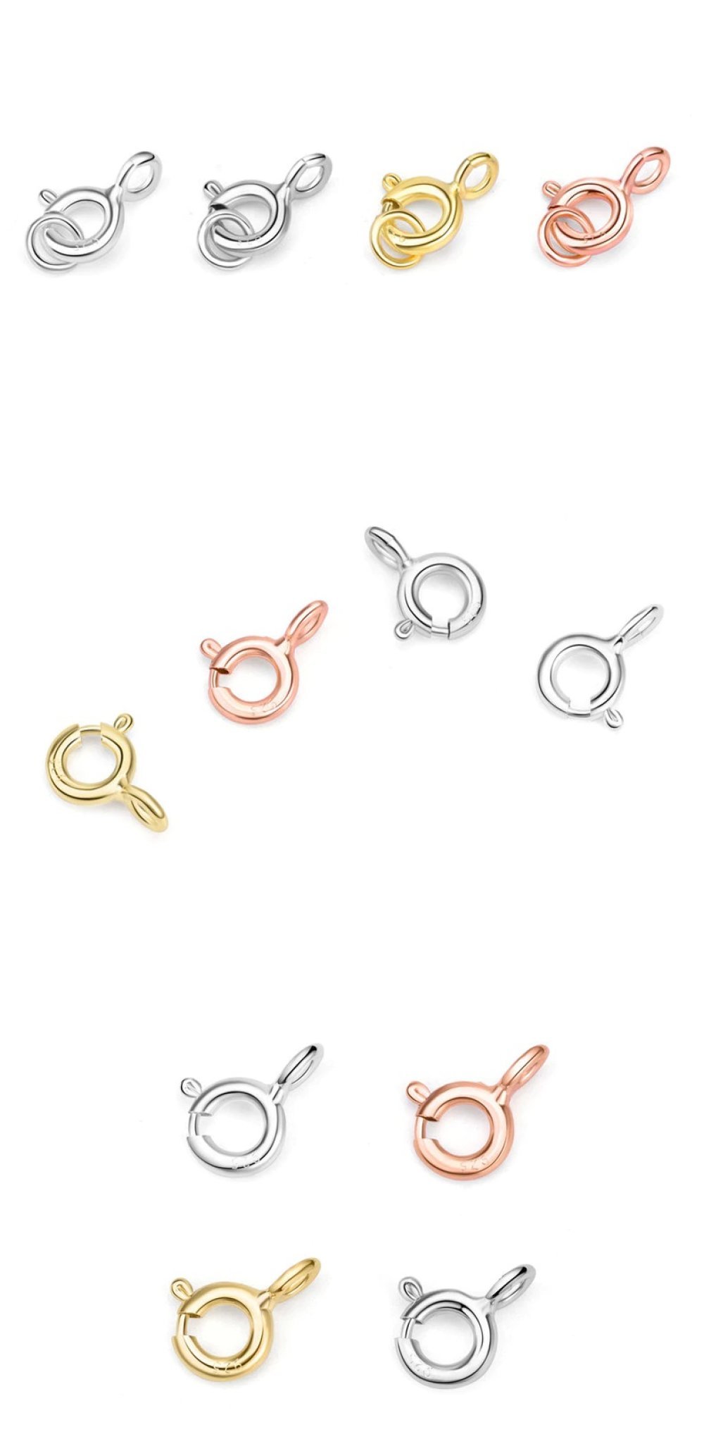 Round spring clasp Silver 925 N&deg;03