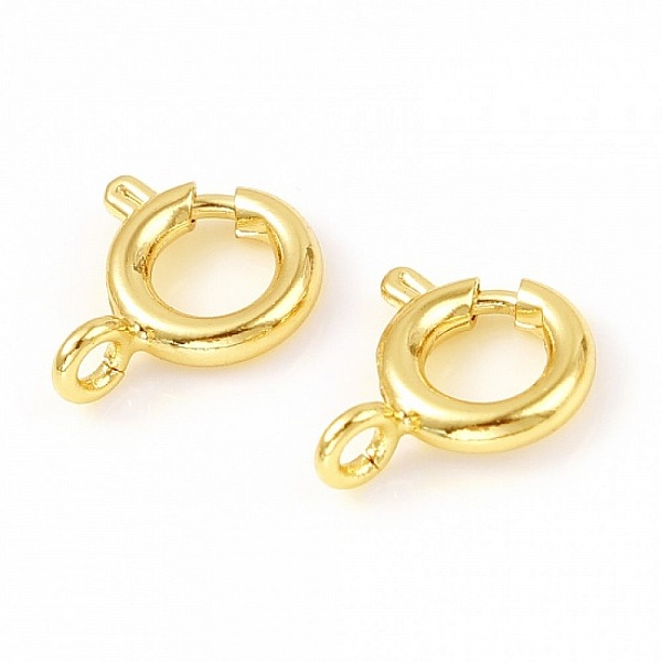 Gold plated round spring clasp N&deg;01 Gold