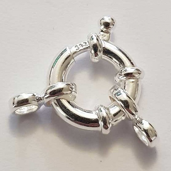 Fermoir rond &agrave; ressort Argent 925 N&deg;04-02