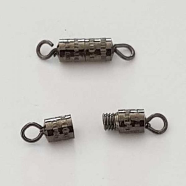 Fermoir &agrave; vis 15 mm Noir 1 pi&egrave;ce