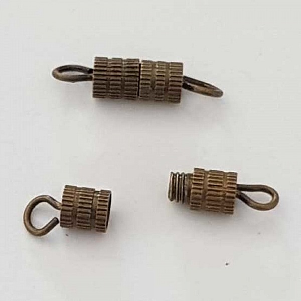 Fermoir &agrave; vis 15 mm Bronze 1 pi&egrave;ce