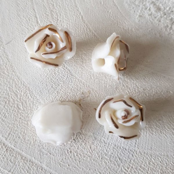 Flower Earthenware 15 mm N&deg;01-01 White 