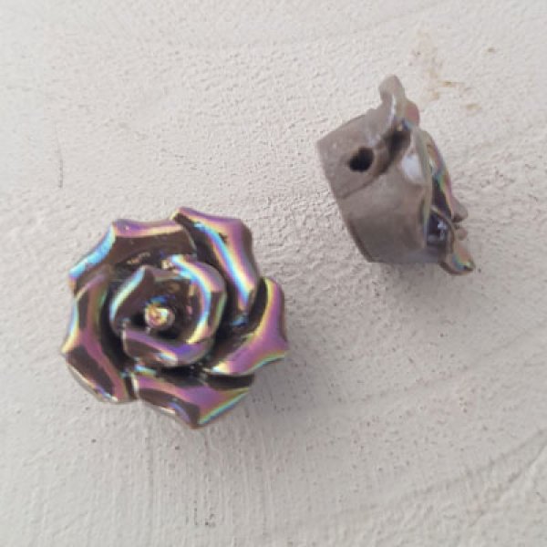 Flower Earthenware 15 mm N&deg;02-06 Grey