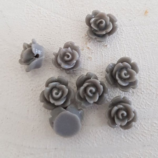 Synthetic Flower 09 mm N&deg;01-05 Light grey