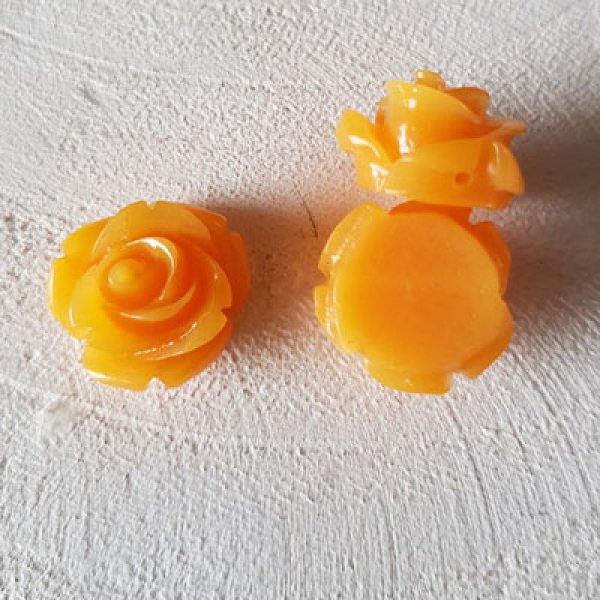 Synthetic Flower 13 mm N&deg;01-13 Orange