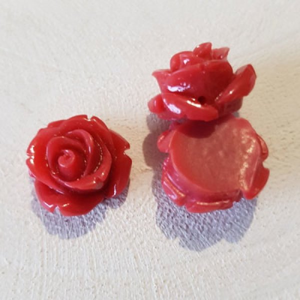 Synthetic Flower 17 mm N&deg;01-11 Dark red