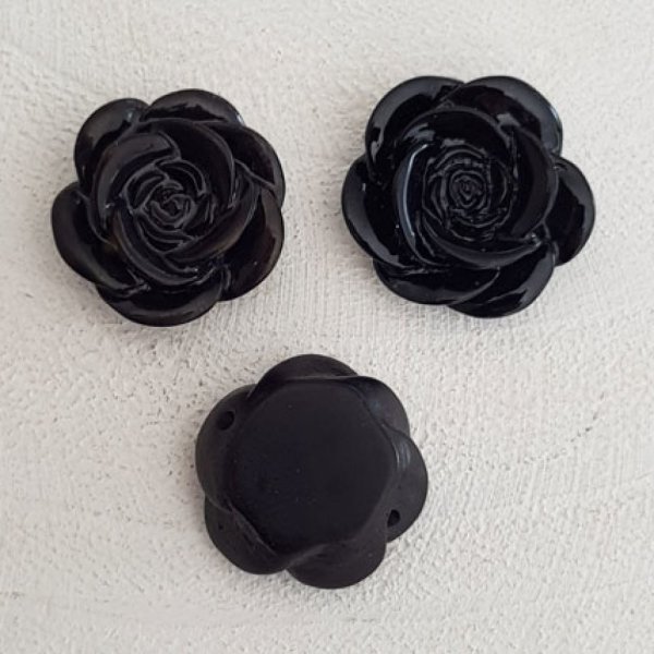 Synthetic Flower 17 mm N&deg;04-10 Black 02