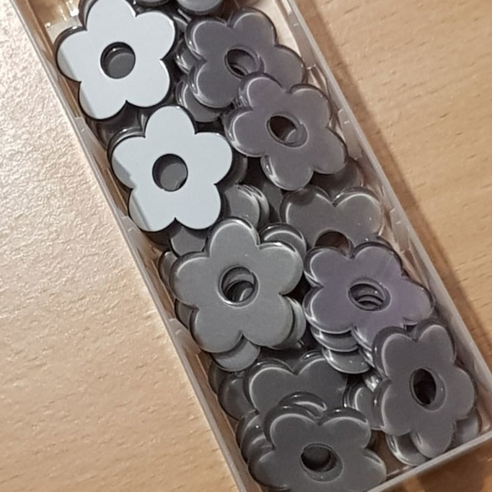 Synthetic Flower 27 mm Grey