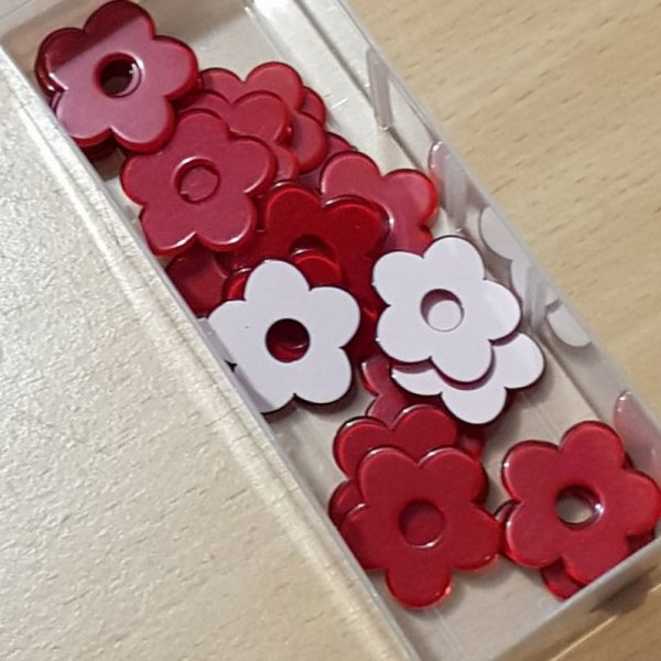 Synthetic Flower 27 mm Red